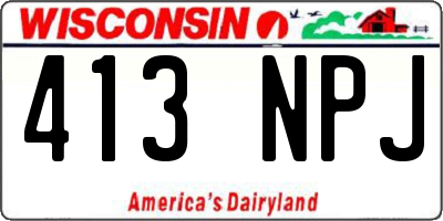WI license plate 413NPJ