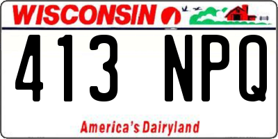 WI license plate 413NPQ