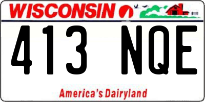 WI license plate 413NQE