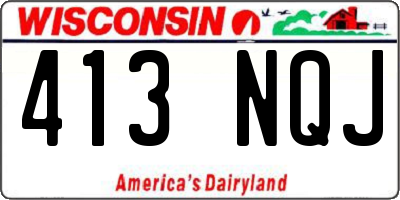 WI license plate 413NQJ