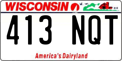 WI license plate 413NQT