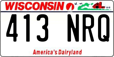 WI license plate 413NRQ