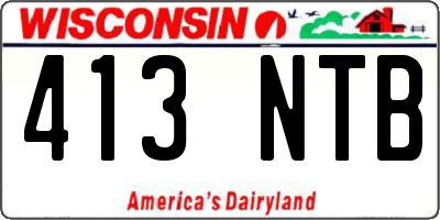 WI license plate 413NTB