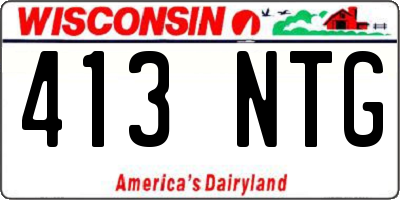 WI license plate 413NTG