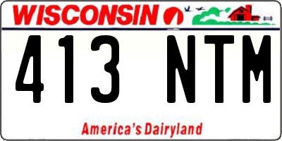 WI license plate 413NTM