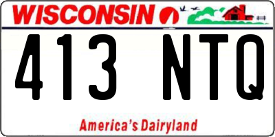 WI license plate 413NTQ