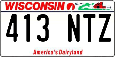 WI license plate 413NTZ