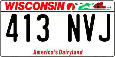 WI license plate 413NVJ