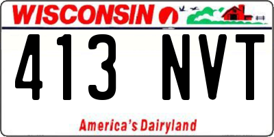 WI license plate 413NVT