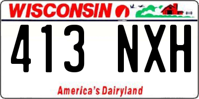 WI license plate 413NXH