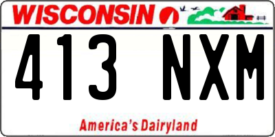 WI license plate 413NXM