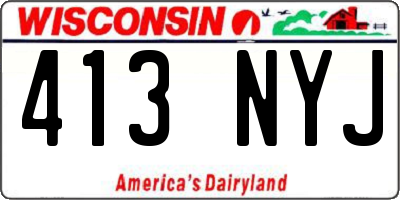 WI license plate 413NYJ