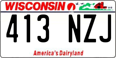 WI license plate 413NZJ