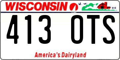 WI license plate 413OTS