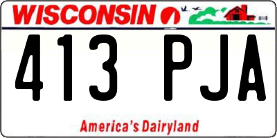WI license plate 413PJA