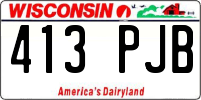 WI license plate 413PJB