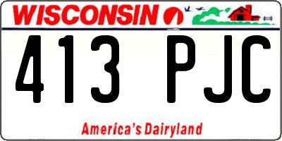 WI license plate 413PJC