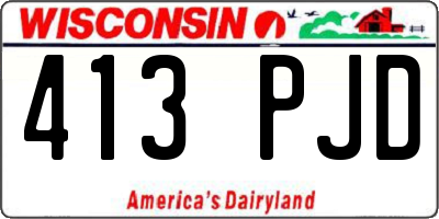 WI license plate 413PJD