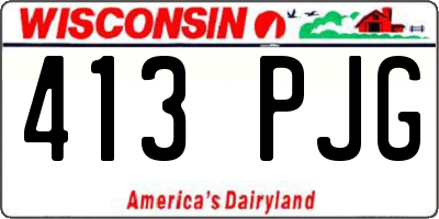 WI license plate 413PJG