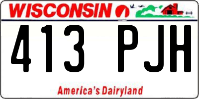 WI license plate 413PJH