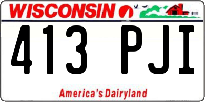 WI license plate 413PJI