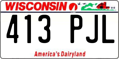 WI license plate 413PJL