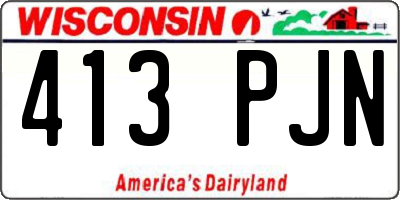 WI license plate 413PJN