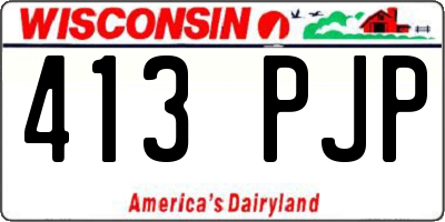 WI license plate 413PJP