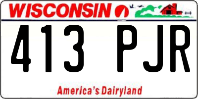 WI license plate 413PJR