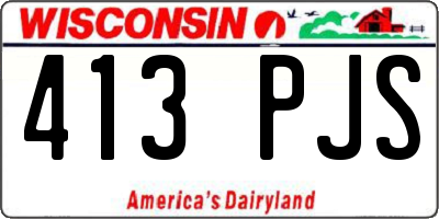 WI license plate 413PJS