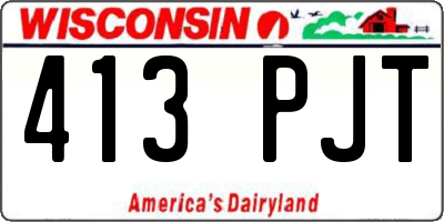 WI license plate 413PJT