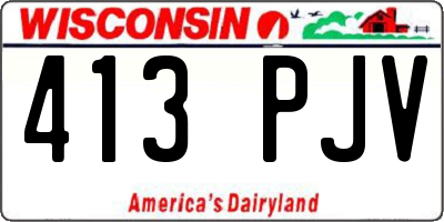 WI license plate 413PJV