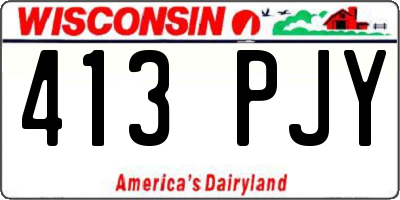 WI license plate 413PJY