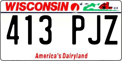 WI license plate 413PJZ