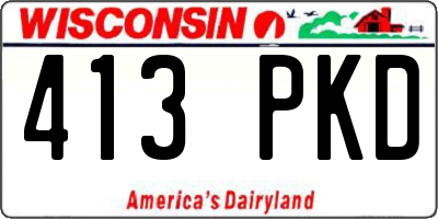 WI license plate 413PKD
