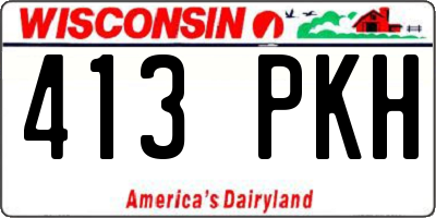 WI license plate 413PKH
