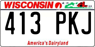 WI license plate 413PKJ