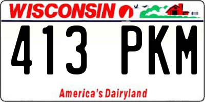 WI license plate 413PKM