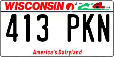 WI license plate 413PKN