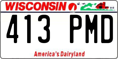 WI license plate 413PMD