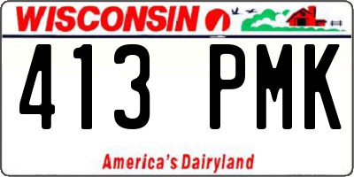 WI license plate 413PMK