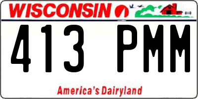 WI license plate 413PMM