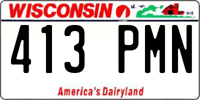 WI license plate 413PMN