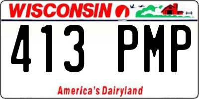 WI license plate 413PMP