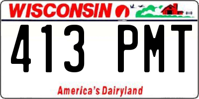 WI license plate 413PMT
