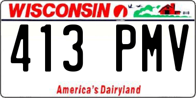 WI license plate 413PMV