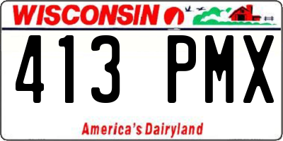 WI license plate 413PMX