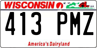 WI license plate 413PMZ