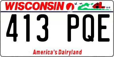WI license plate 413PQE
