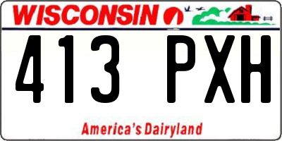 WI license plate 413PXH